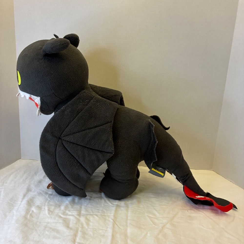 How To Train Your Dragon Toothless Plush Dreamworks 2014 Stuffed Toy Night Fury - Picture 10 of 16